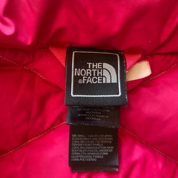 The North Face Quilted puffer coat 550 denier girls L(14/16) silver pink - Picture 4 of 10